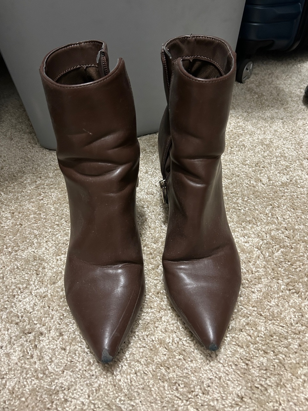Nine Wesr Brown Pointed Toe Mid-Calf Boot 8